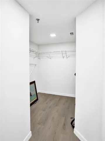 a view of a room with storage