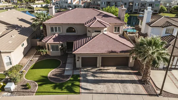 a aerial view of a house
