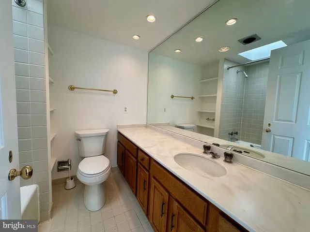 a view of a garage with wooden table