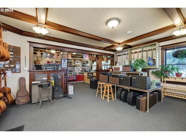 a room with table and chairs
