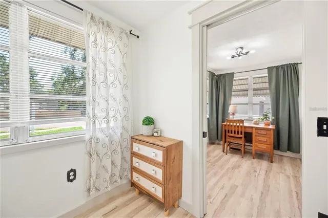 a very nice looking room with a large window