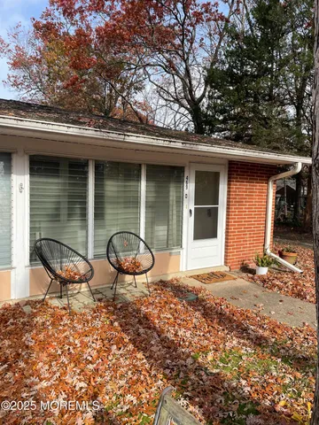 a outdoor space with a tree