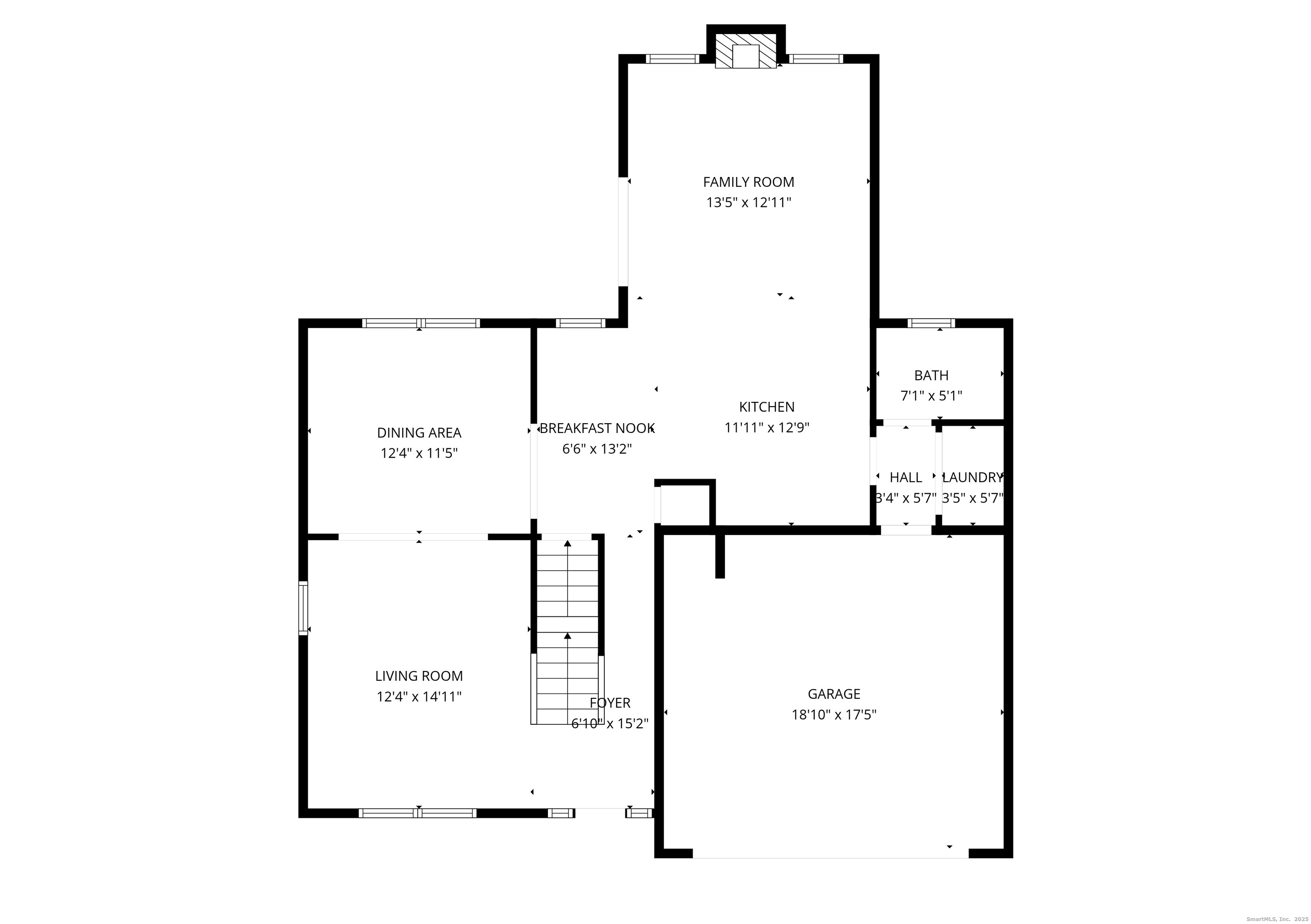 72 Broadmere Road Stratford, CT 06614 - Photo 33 of 34 Main level floor plan