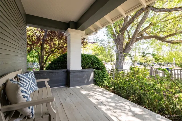 a view of outdoor space with seating