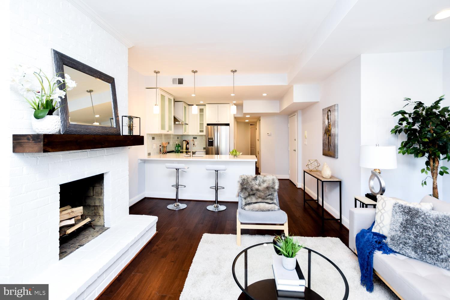 1722 U Street Northwest, Unit C Washington, DC 20009 - Photo 8 of 18 Living Area and Kitchen