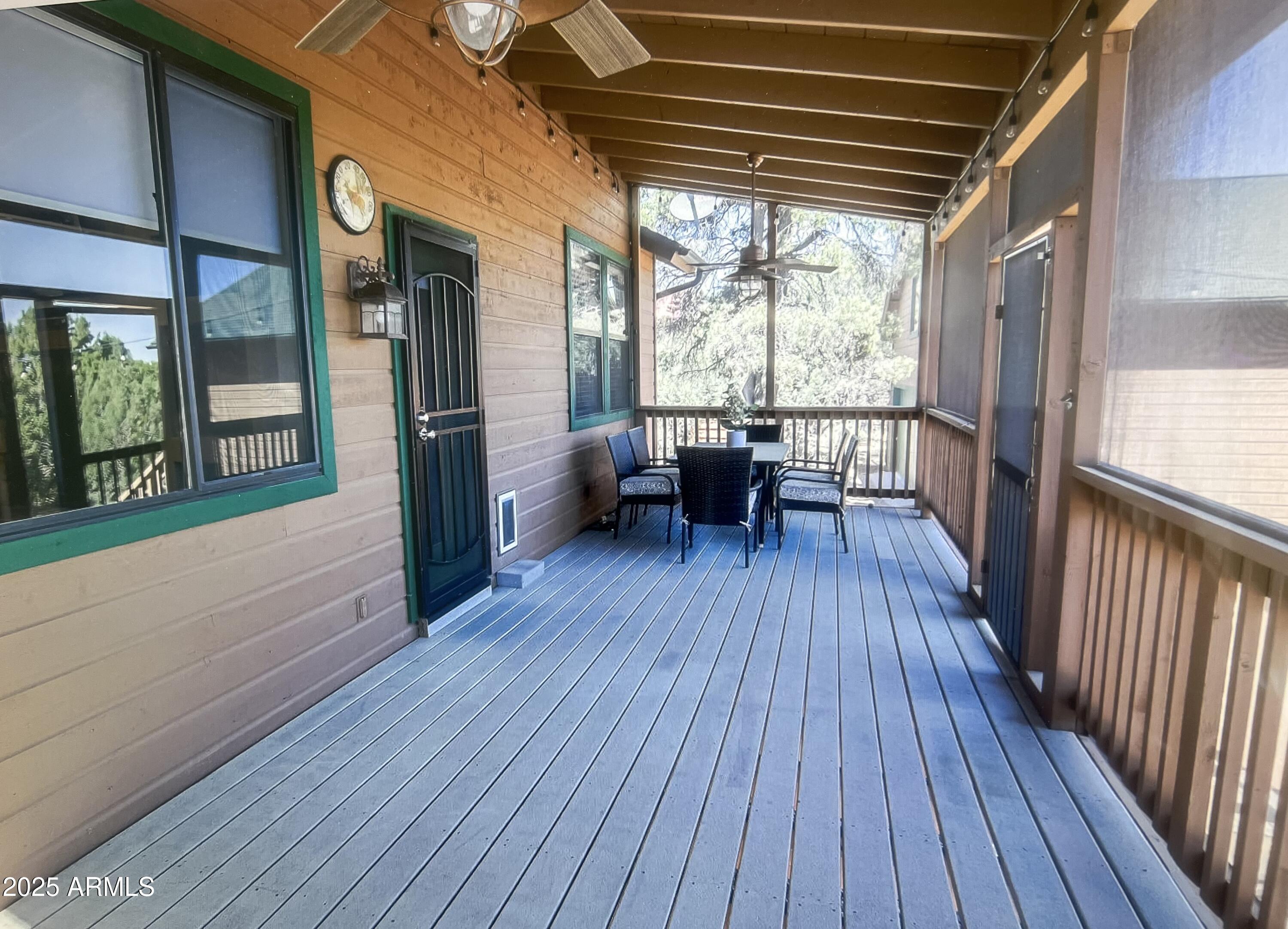 3473 High Country Drive Heber, AZ 85928 - Photo 24 of 38 a view of a patio with wooden floor and outdoor seating