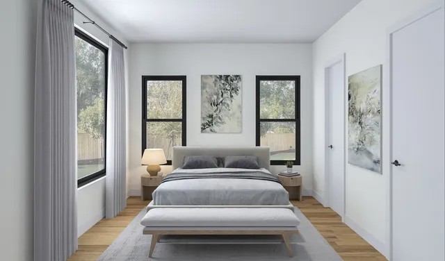a black and white photo of a living room