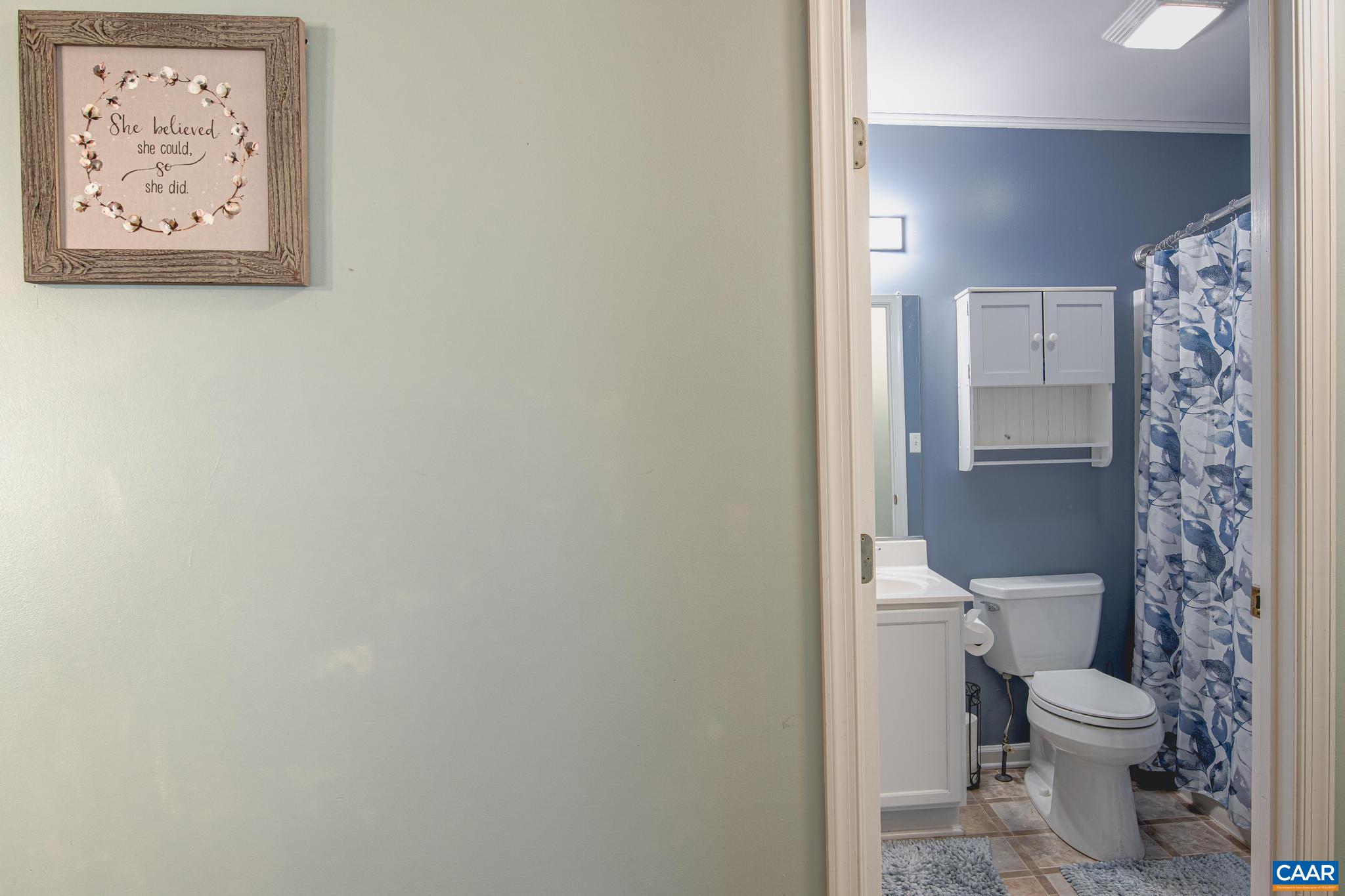 18 Cliftwood Road Palmyra, VA 22963 - Photo 20 of 28 a white toilet sitting next to a shower