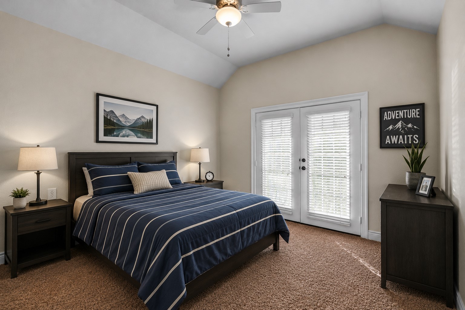 4315 Sanctuary Halls Spring, TX 77388 - Photo 24 of 50 a bedroom with a bed and a chandelier