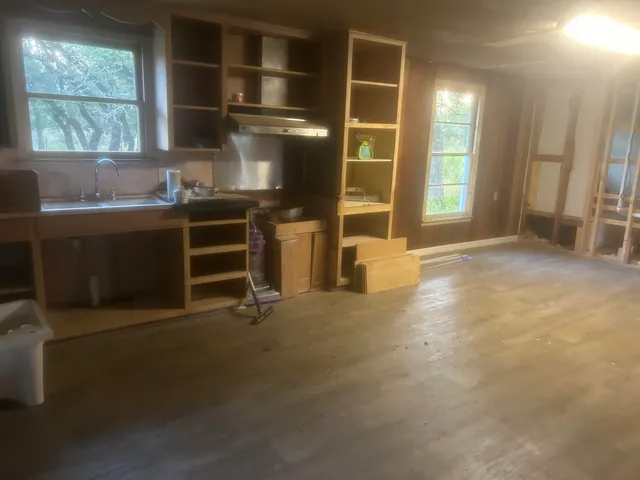 an empty room with a window