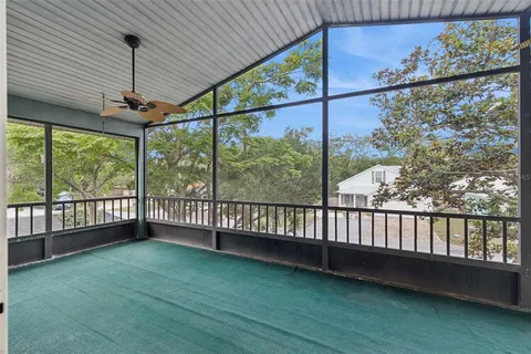a view of a deck