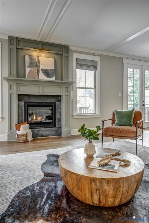 4312 Cary Street Road Richmond, VA 23221 - Photo 11 of 75 a living room with furniture a fireplace and a large window