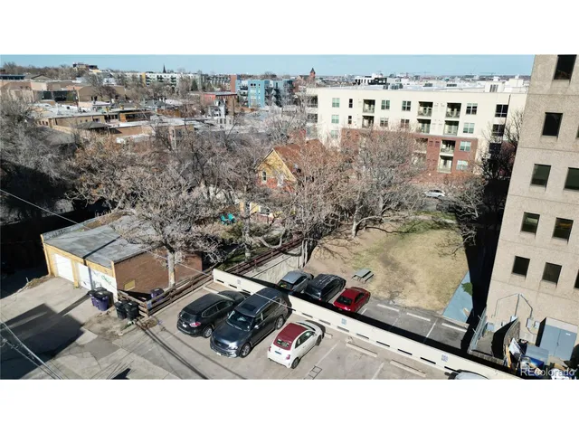 an aerial view of a city