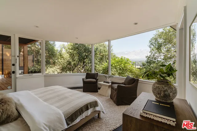 a view of living room and deck