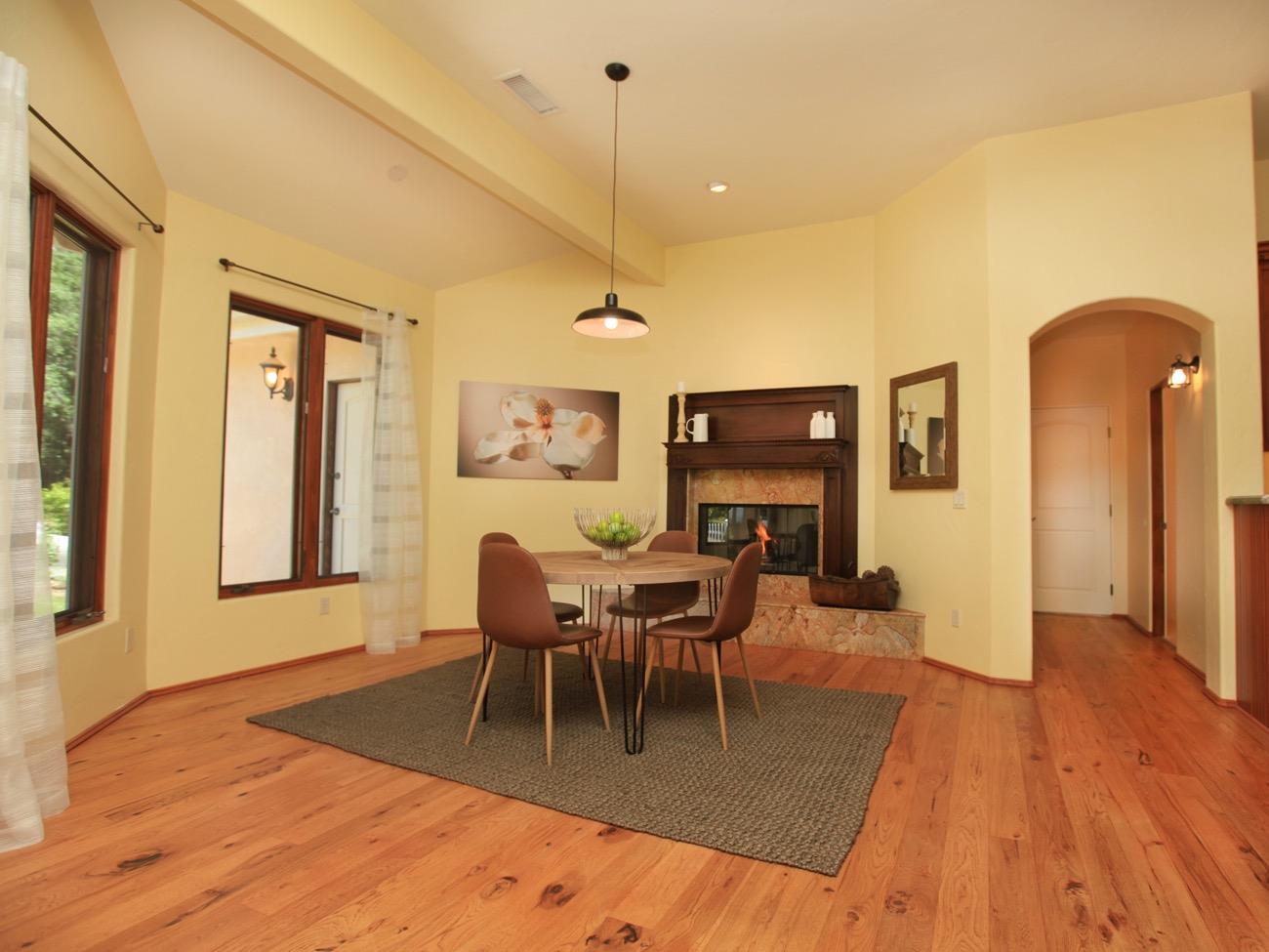 1010 El Toro Road Ojai, CA 93023 - Photo 28 of 49 a view of a dining room with furniture window and wooden floor