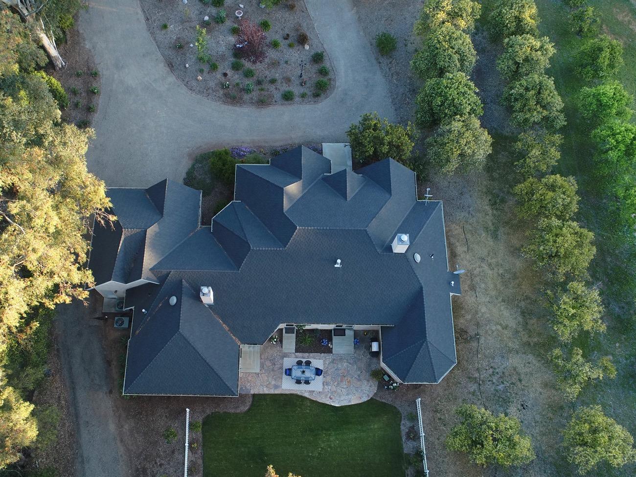 1010 El Toro Road Ojai, CA 93023 - Photo 8 of 49 an aerial view of a house with pool outdoor seating and yard
