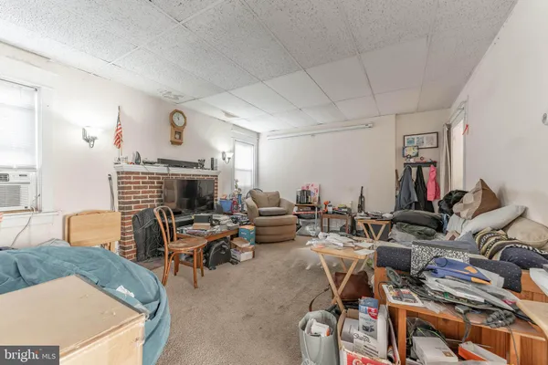 a living room with furniture and a couch
