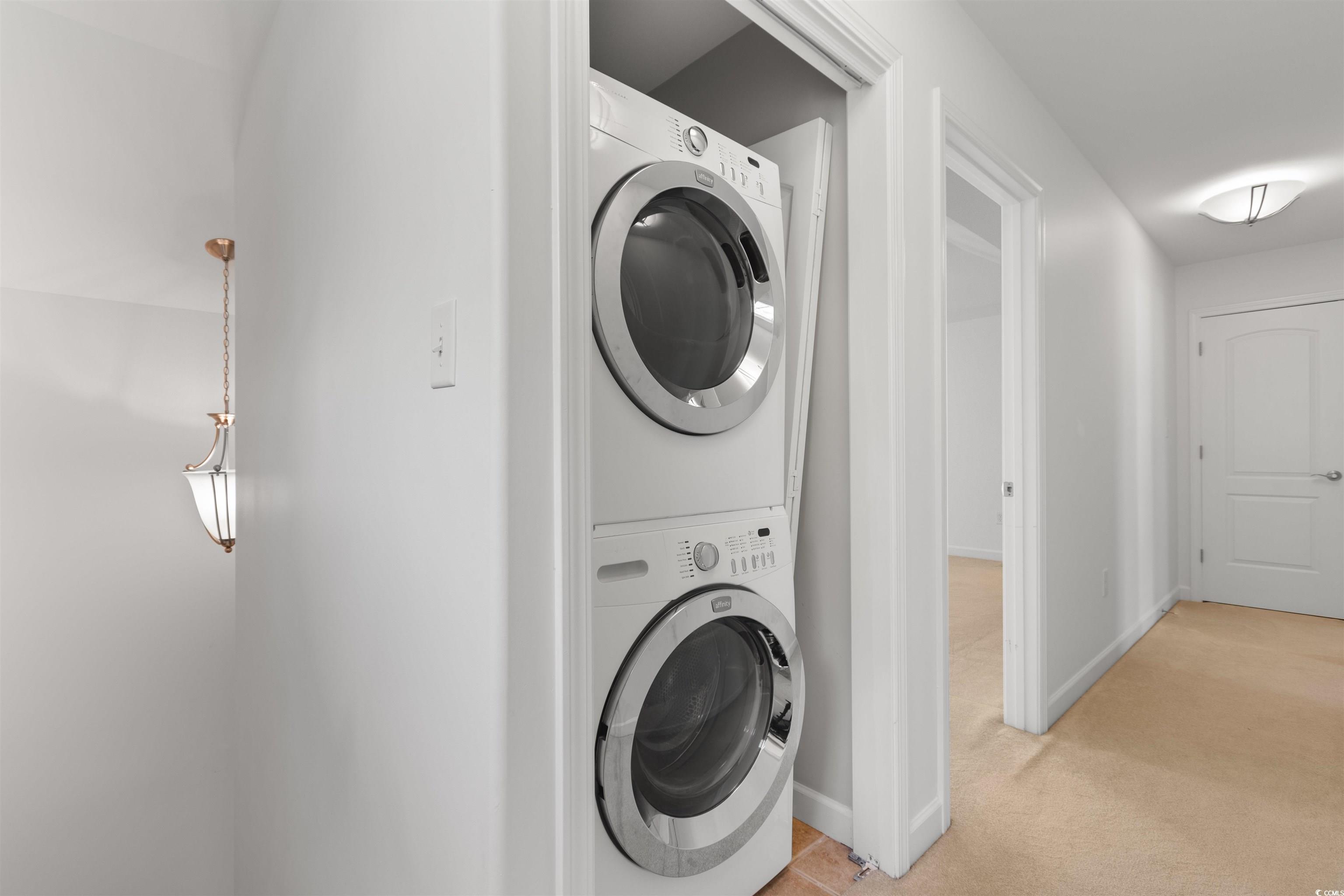 141 Terracina Circle Myrtle Beach, SC 29588 - Photo 22 of 40 Washroom featuring stacked washer / drying machine
