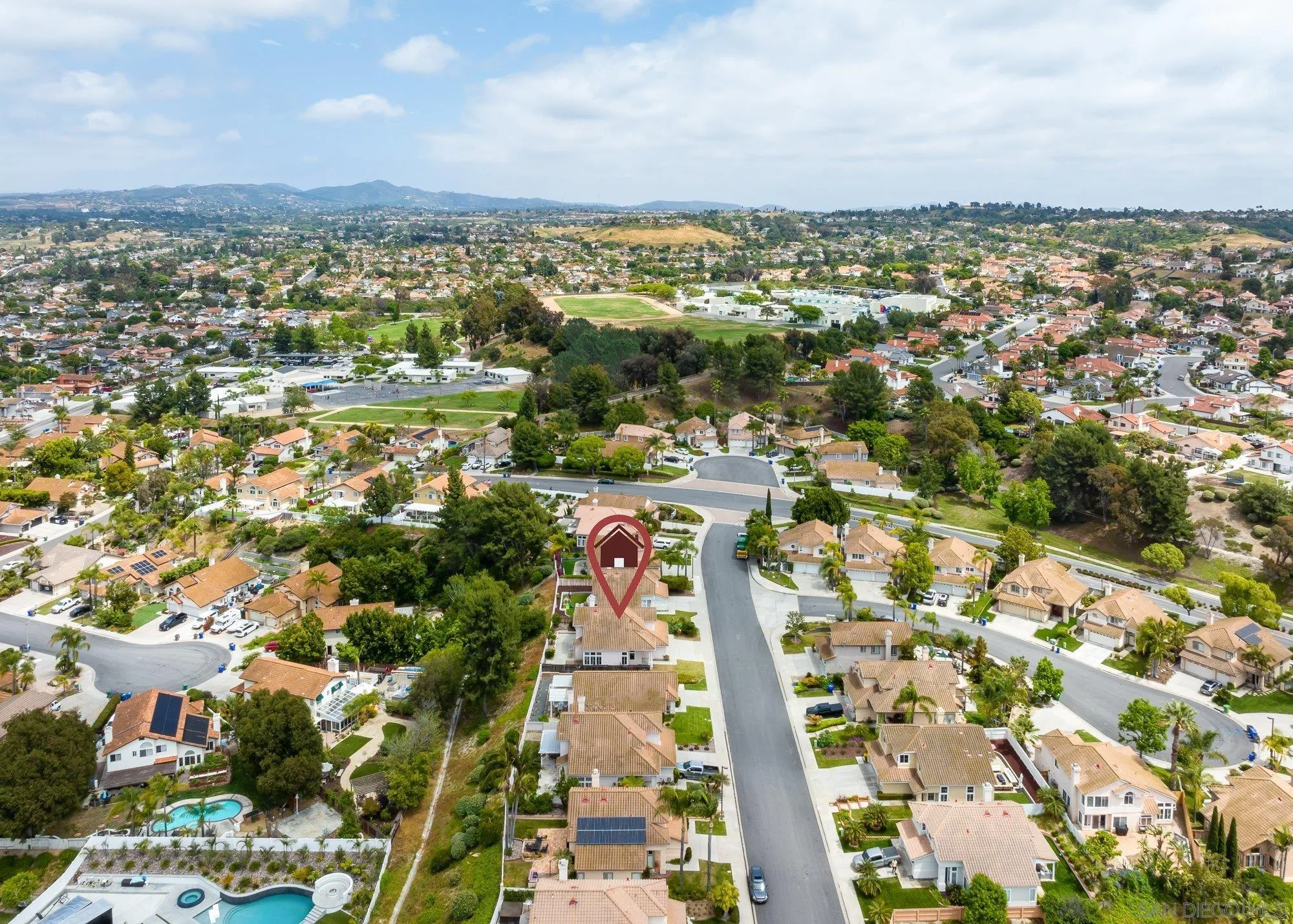 665 Montage Road Oceanside, CA 92057 - Photo 46 of 52 an aerial view of residential building with yard