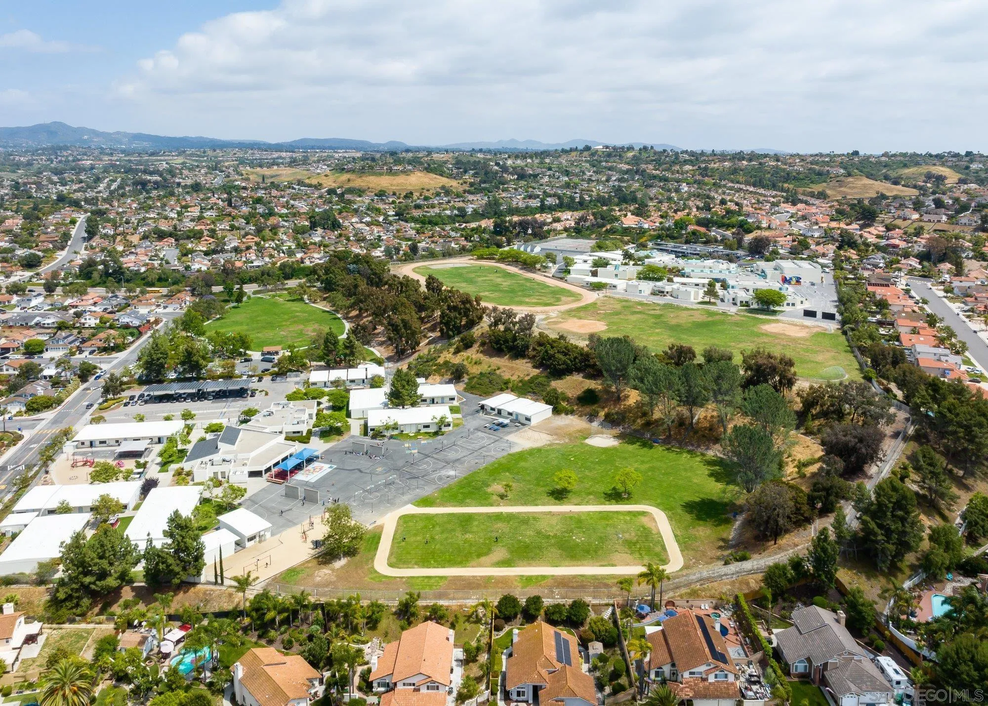 665 Montage Road Oceanside, CA 92057 - Photo 47 of 52 an aerial view of residential houses with outdoor space