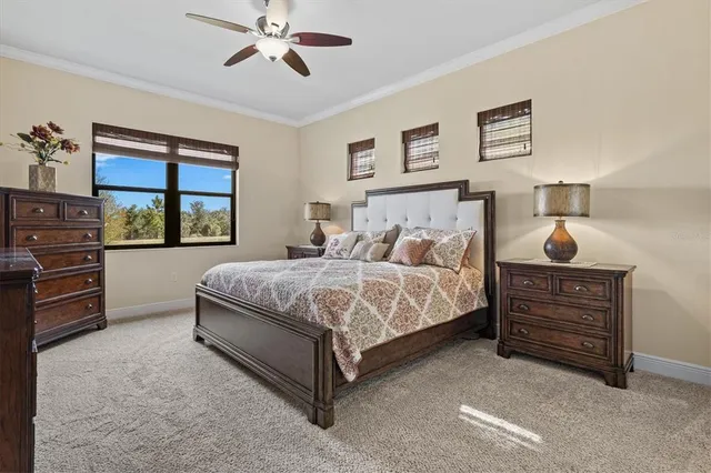 a bedroom with a bed and dresser