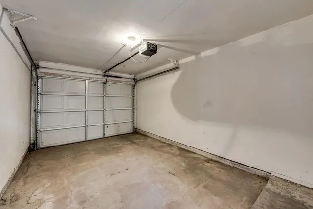 a view of a garage