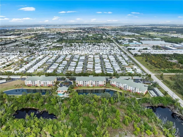 an aerial view of multiple house