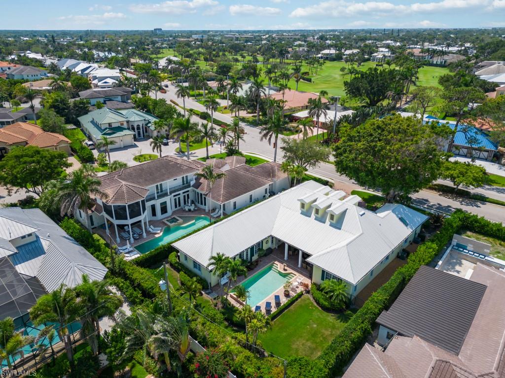 505 Harbour Drive Naples, FL 34103 - Photo 27 of 37 an aerial view of residential houses with outdoor space and river