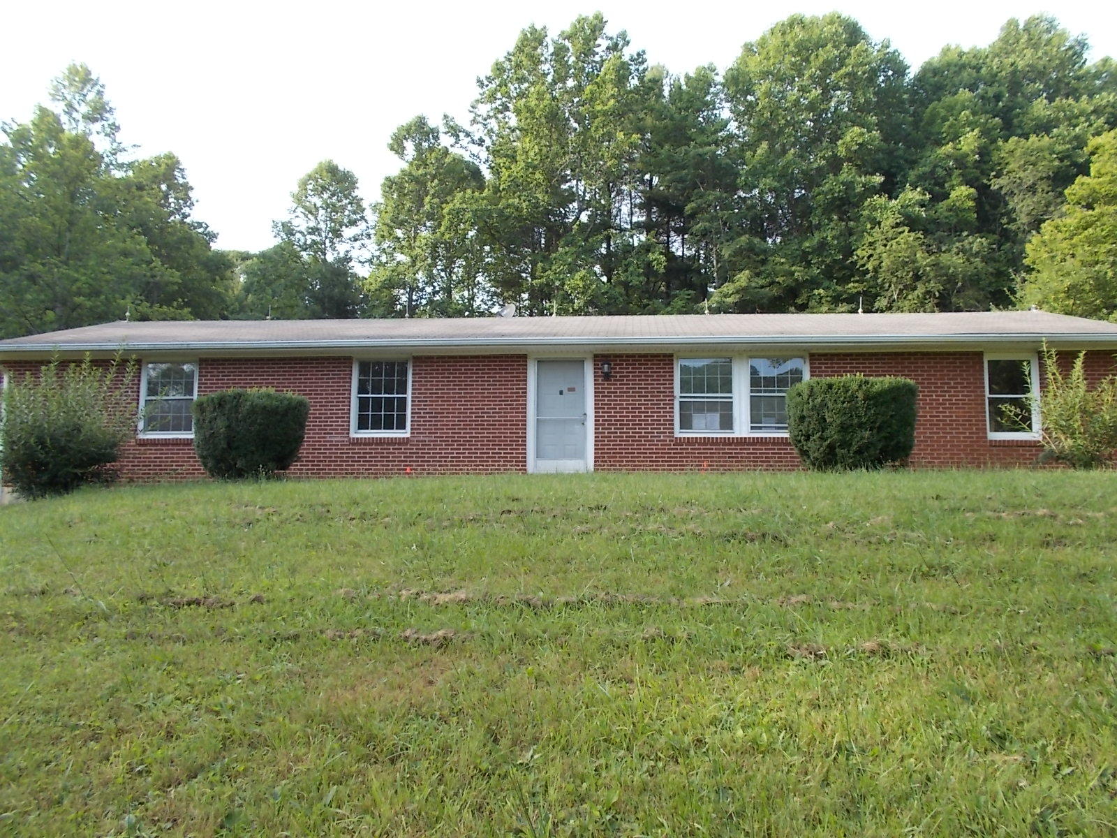 a view of a house with a backyard