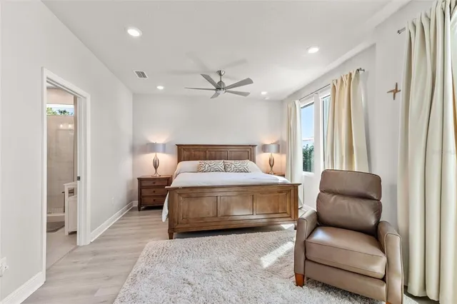 a front view of a building with yard