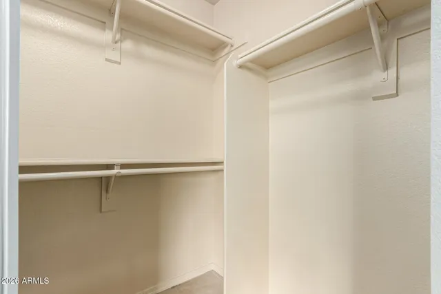 a close view of closet