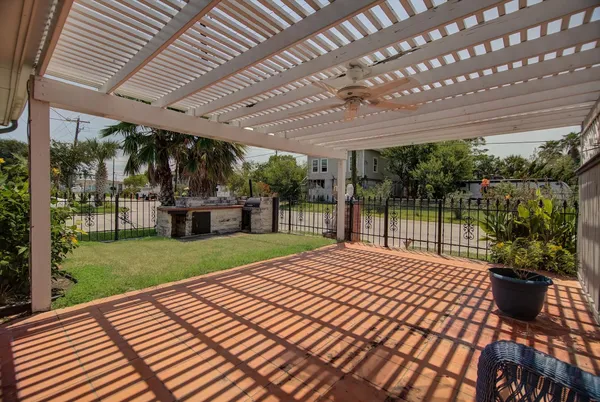 a view of a backyard with a garden
