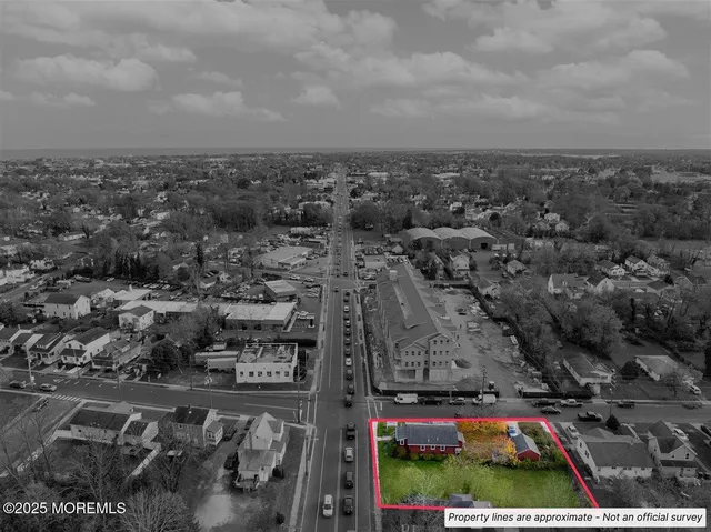 an aerial view of multiple house
