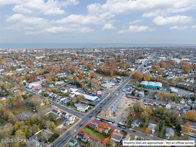 an aerial view of a city