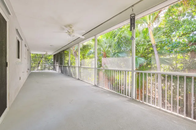 a view of balcony with deck