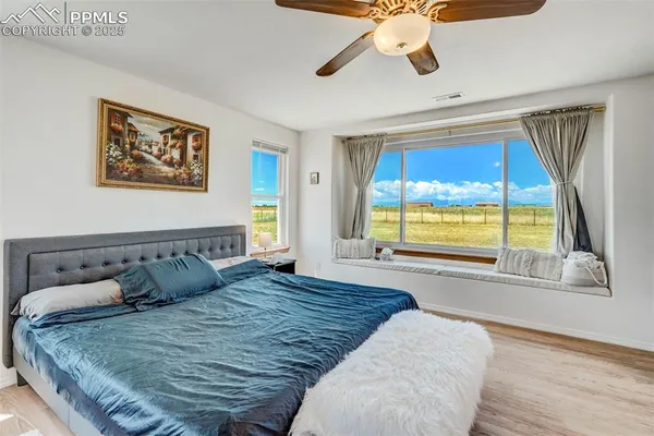 a view of a room and window