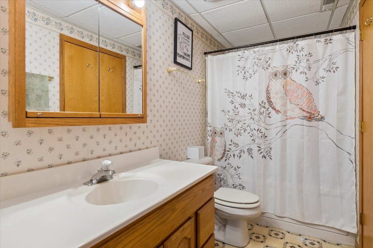 821 Red Barn Lane Elgin, IL 60124 - Photo 19 of 27 a bathroom with a sink and a mirror