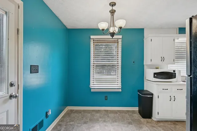 a view of kitchen and window