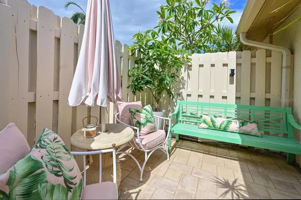 a outdoor space with furniture