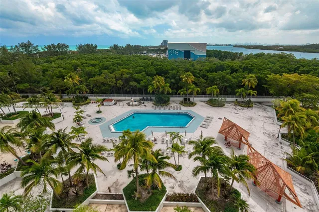 a view of balcony with mountain view