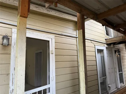 a view of a door of the house