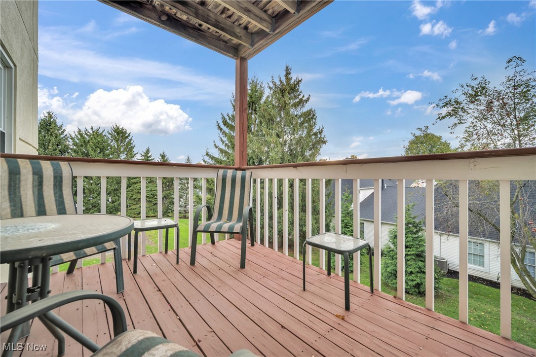 View of wooden deck