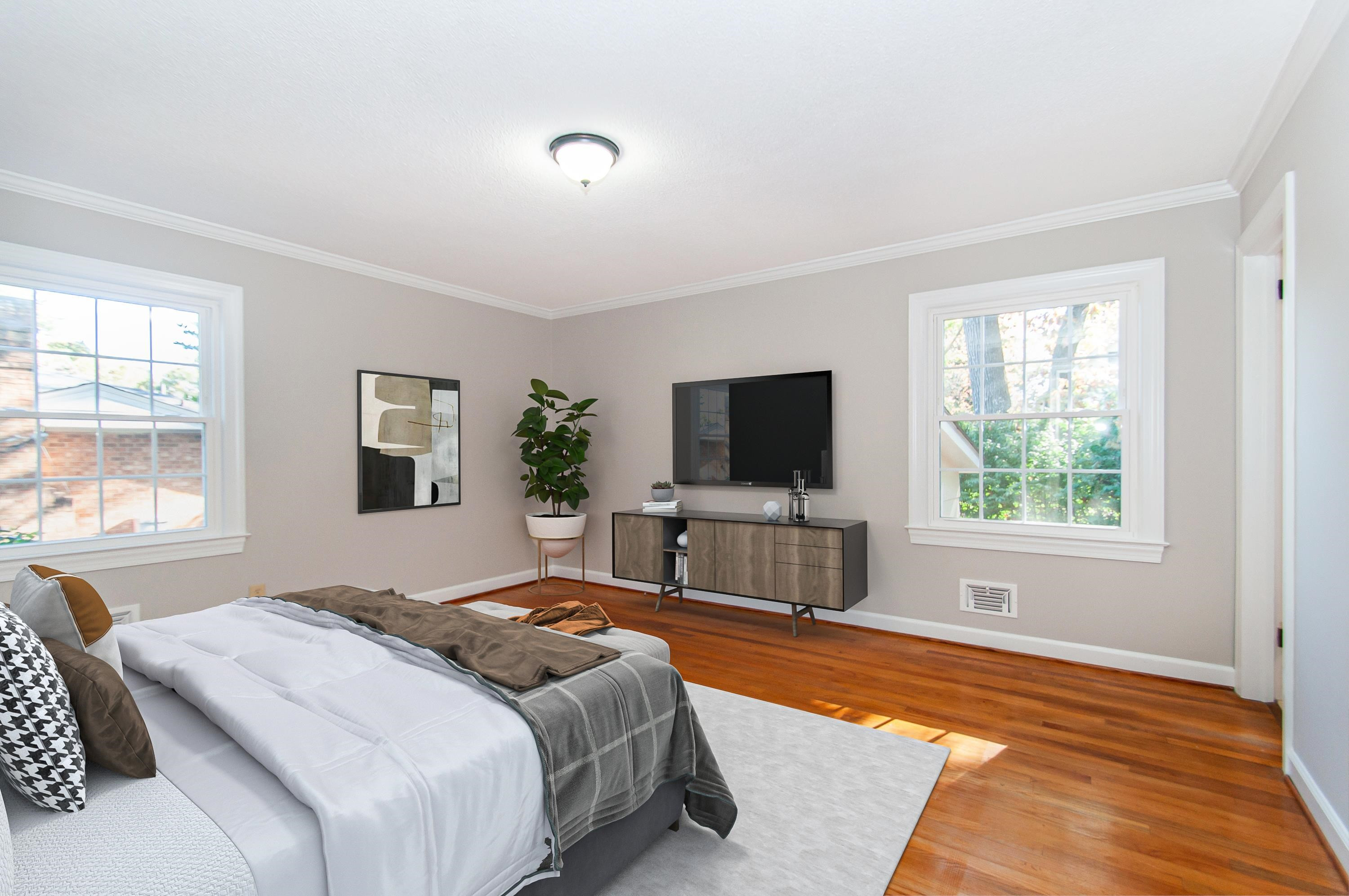 2104 Myron Drive Raleigh, NC 27607 - Photo 7 of 35 Master Bedroom virtually staged