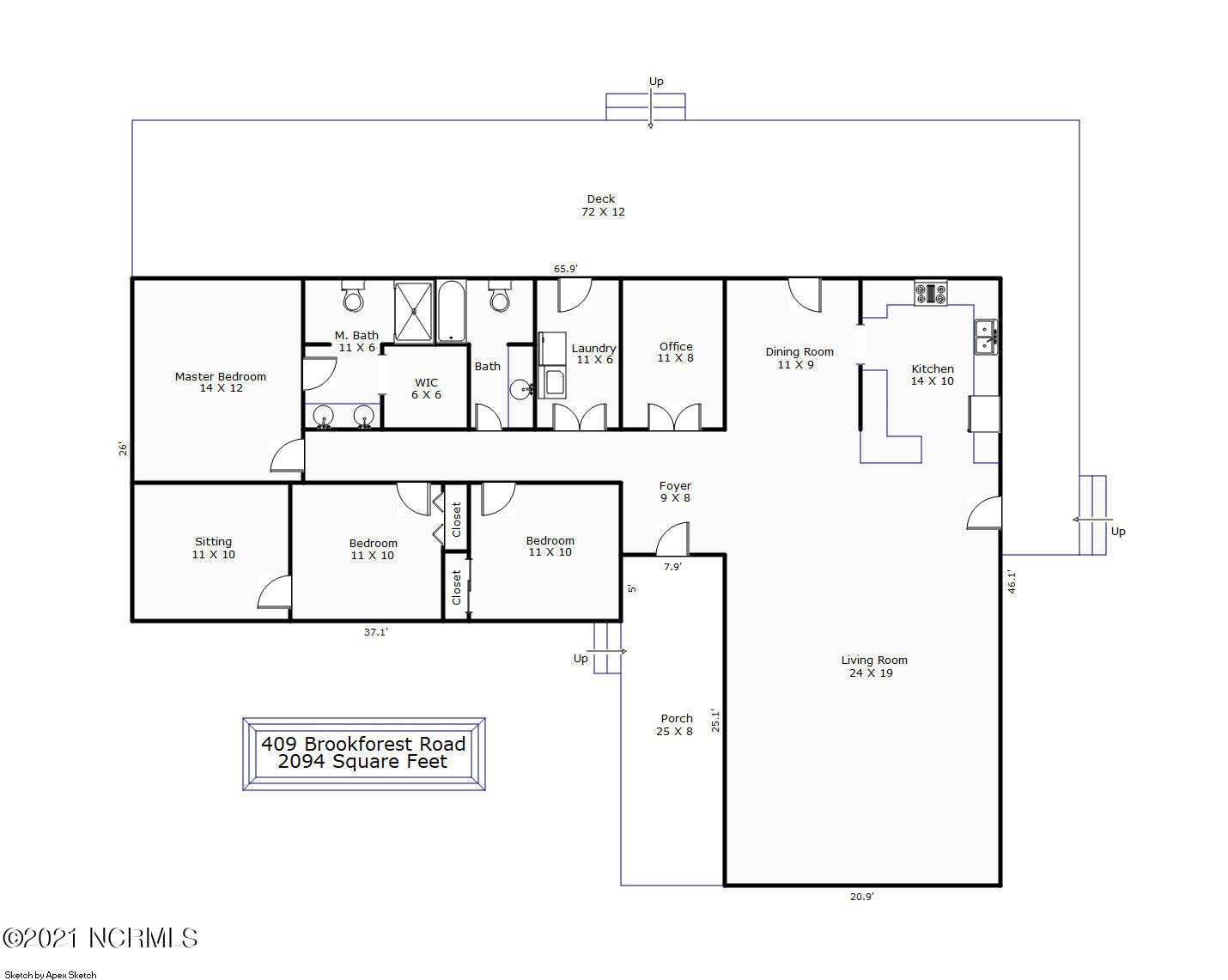 409 Brookforest Road Wilmington, NC 28409 - Photo 36 of 36 Floor Plan