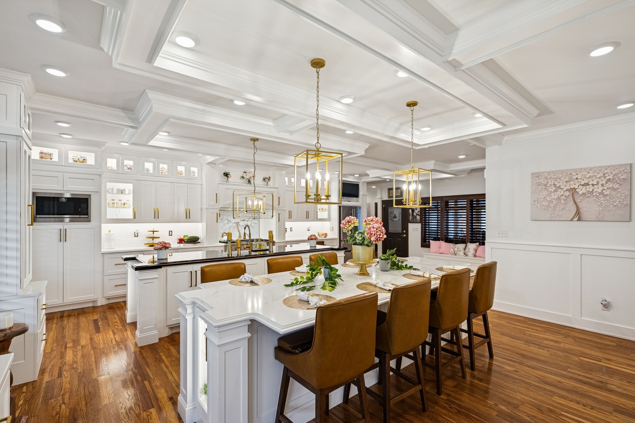 7488 Lowe Lane Rockvale, TN 37153 - Photo 13 of 81 a dining area with stainless steel appliances kitchen island granite countertop a dining table chairs and view living room