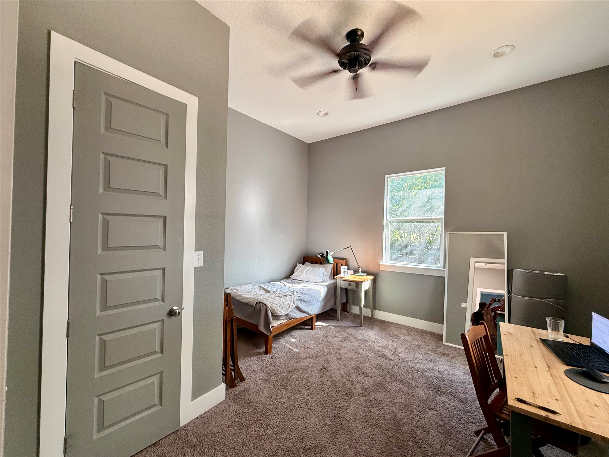 739 Pleasant Grove Road Elgin, TX 78621 - Photo 19 of 29 Room featuring neutral-toned walls, recessed lighting, and a ceiling fan