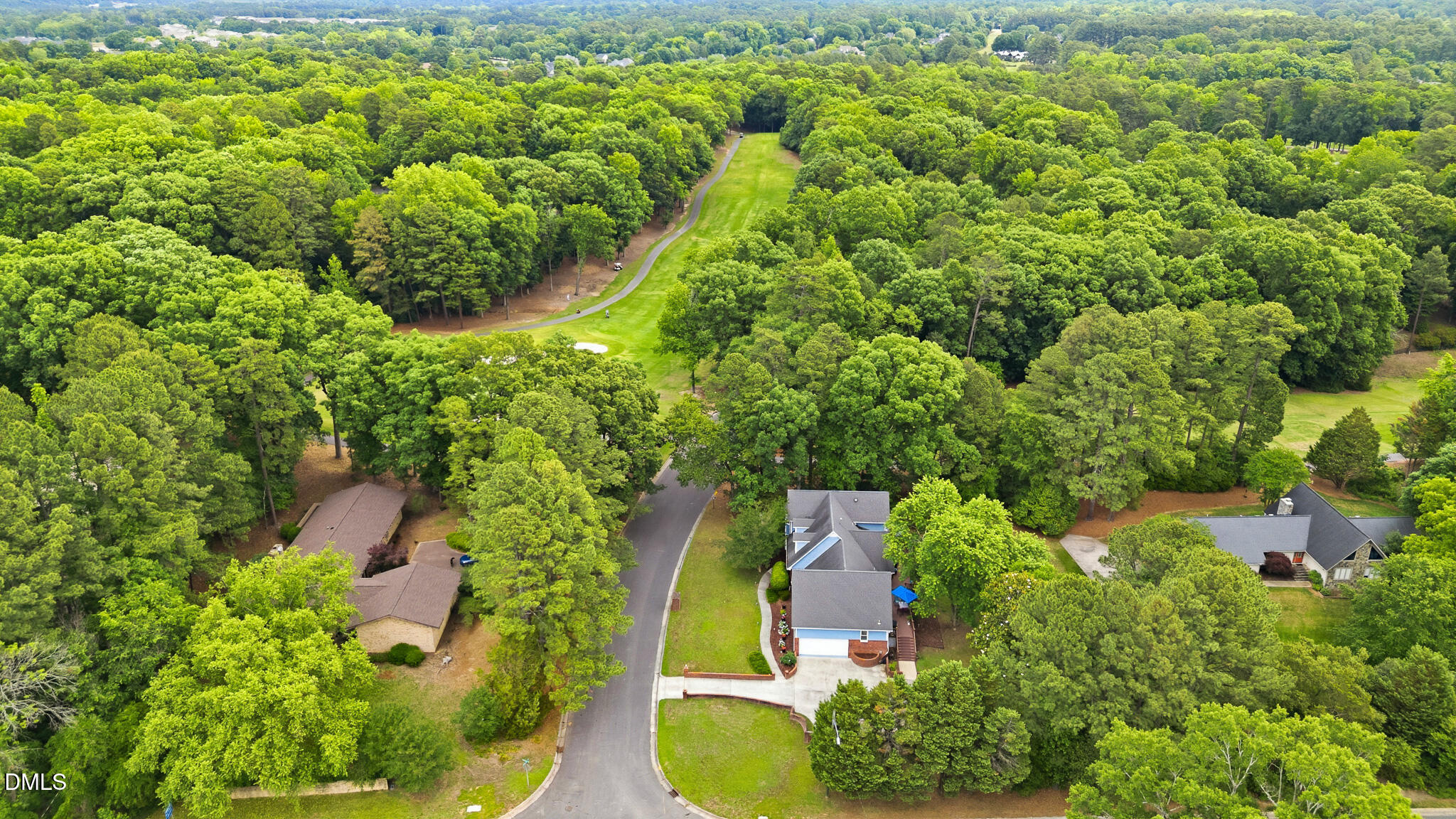3735 Stoneybrook Drive Durham, NC 27705 - Photo 39 of 44 an aerial view of residential house with outdoor space and swimming pool