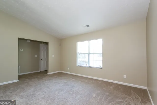 an empty room with a window