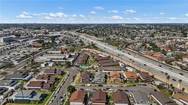 an aerial view of a city