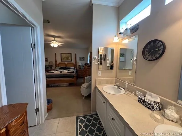 a bedroom with a bed and hallway